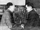 Mao Tsetung with Khieu Samphan